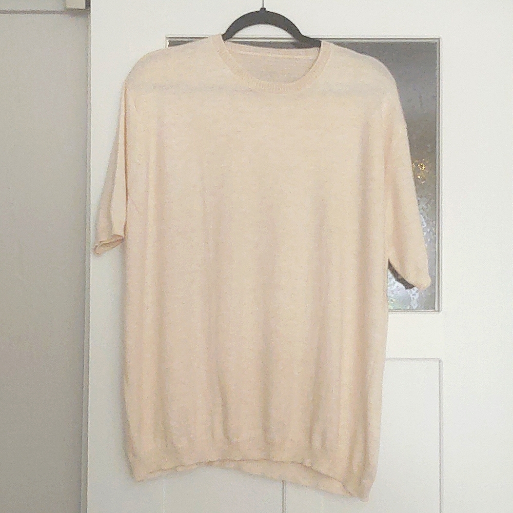 Cashmere Blend Short Sleeve Sweater